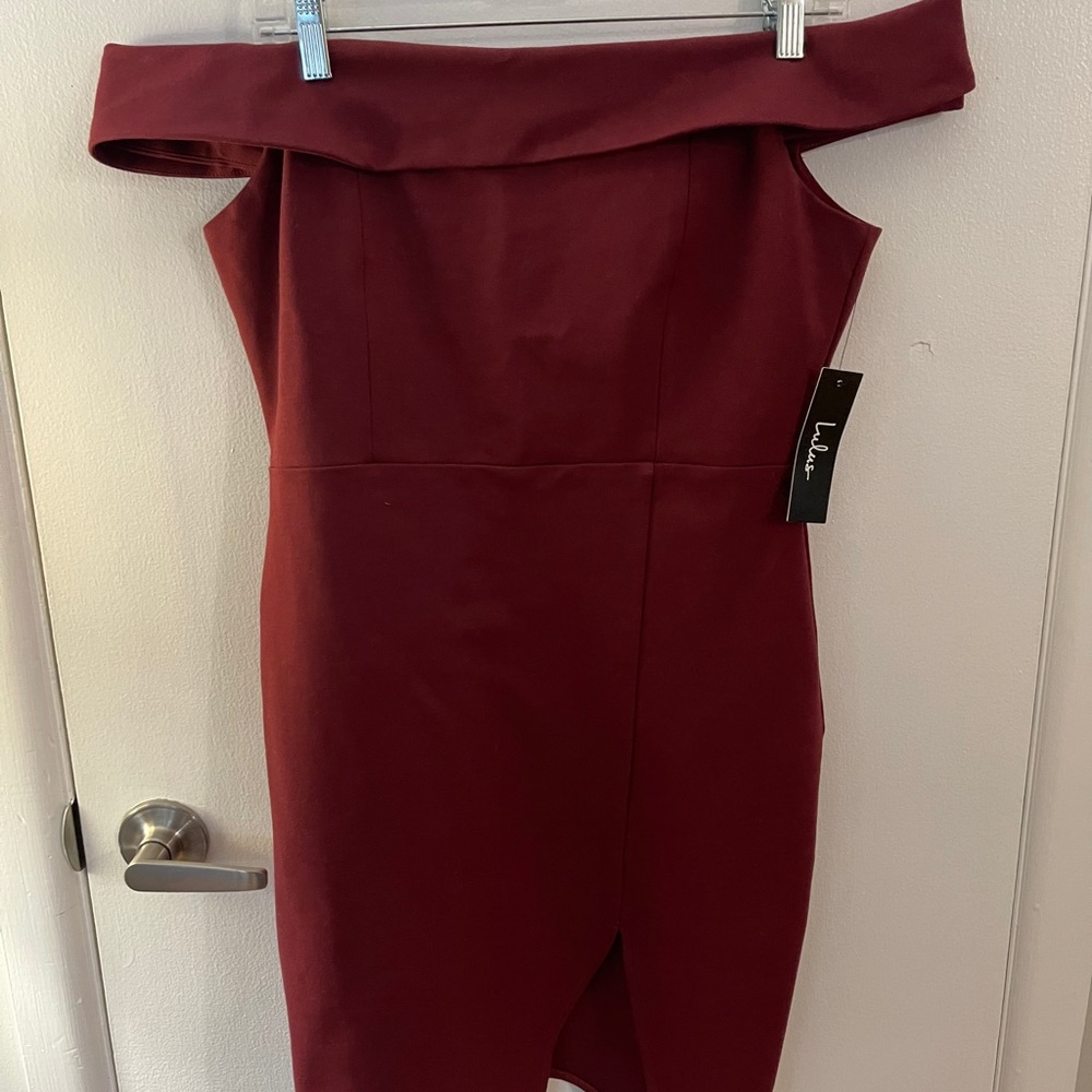 Red Off Shoulder Dress